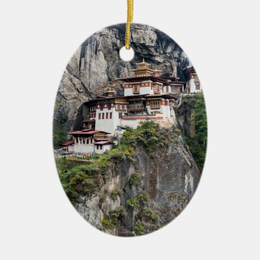 Paro Taktsang: het Nest-klooster van de Tijger - B Keramisch Ornament (Voorkant)