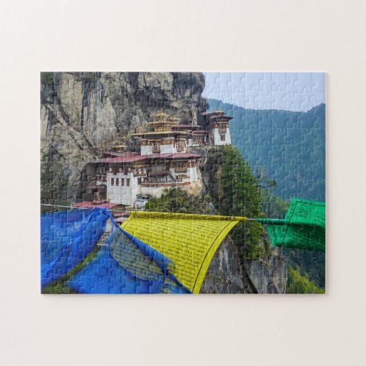 Paro Taktsang: het Nest-klooster van de Tijger - B Legpuzzel (Horizontaal)