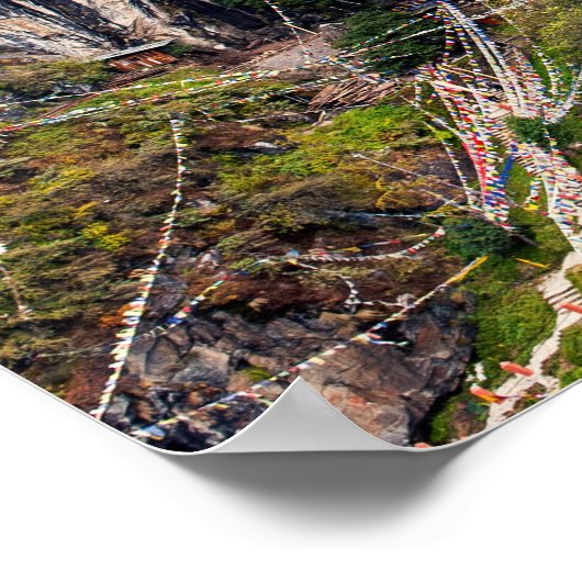 Paro Taktsang: het Nest-klooster van de Tijger - B Poster (Hoek)