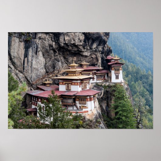 Paro Taktsang: het Nest-klooster van de Tijger - B Poster (Voorkant)