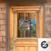 Paro Taktsang: het Nest-klooster van de Tijger - B Raamsticker (Huis Deur)