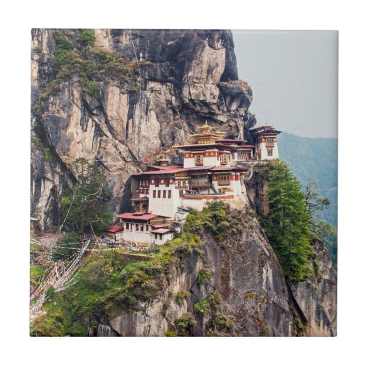 Paro Taktsang: het Nest-klooster van de Tijger - B Tegeltje (Voorkant)