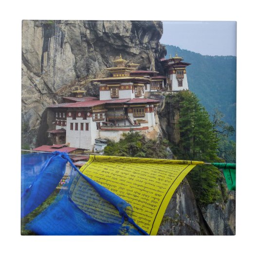 Paro Taktsang: het Nest-klooster van de Tijger - B Tegeltje (Voorkant)