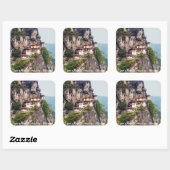 Paro Taktsang: het Nest-klooster van de Tijger - B Vierkante Sticker (Vel)