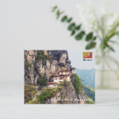 Paro Taktsang: Het Tijgernest Klooster - Bhutan Briefkaart (Staand voorkant)