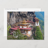 Paro Taktsang: Het Tijgernest Klooster - Bhutan Briefkaart (Voorkant / Achterkant)