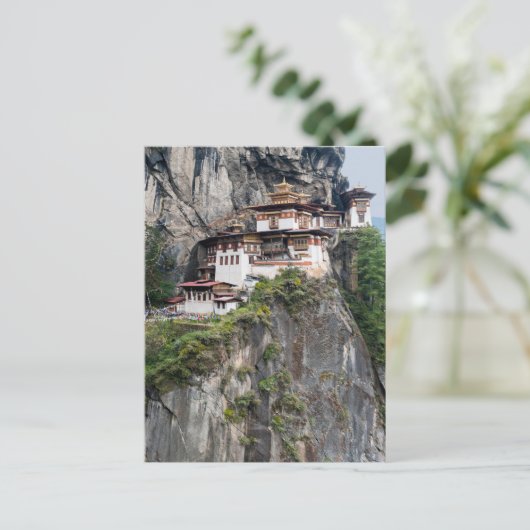 Paro Taktsang: Het Tijgernest Klooster - Bhutan Briefkaart (Staand voorkant)