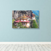 Paro Taktsang: Het Tijgernest Klooster - Bhutan Canvas Afdruk (Insitu (Houten vloer))