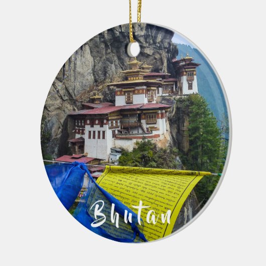 Paro Taktsang: Het Tijgernest Klooster - Bhutan Keramisch Ornament (Links)