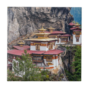 Paro Taktsang: Het Tijgernest Klooster - Bhutan Tegeltje