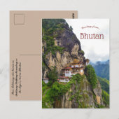 Paro Taktsang Tigers Nest Paro District Bhutan Briefkaart (Voorkant / Achterkant)