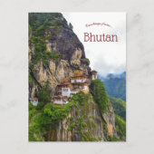 Paro Taktsang Tigers Nest Paro District Bhutan Briefkaart (Voorkant)