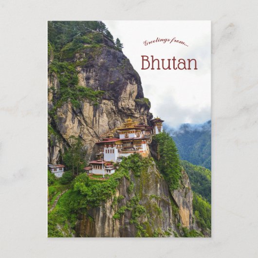 Paro Taktsang Tigers Nest Paro District Bhutan Briefkaart (Voorkant)