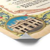 Parochie Titulair Feest Dag Indulgence Plaque Poster (Hoek)