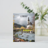 Parochiekerk van St Sebastian Duitsland Briefkaart (Staand voorkant)