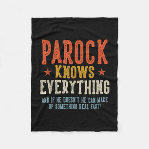 Parock weet alles vaderdag retro vintage fleece deken