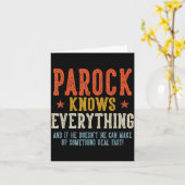 Parock weet alles vaderdag retro vintage kaart (Gele Bloem)