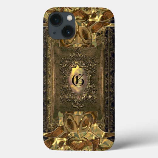 Parocollet Chic Vintage Monogram Case-Mate iPhone Case (Achterkant)