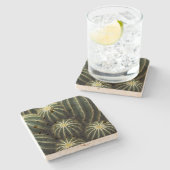 Parodia Magnifica (Balloon Cactus) Botanische kuns Stenen Onderzetter (Zijkant)