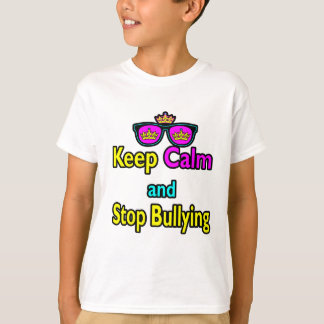 Parodie Hipster Blijf Kalmeer En Stop Met Pesten T-shirt