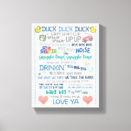 Parodie jay stille bob grappige kinderkamer kunst  canvas afdruk