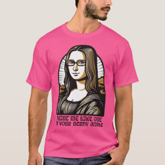 parodie schilderij van de boekenworm Lisa Mona T-shirt