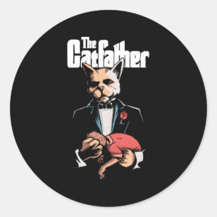 Parodie The Catfather Cats Films Comics Ronde Sticker
