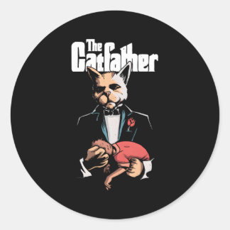 Parodie The Catfather Cats Films Comics Ronde Sticker