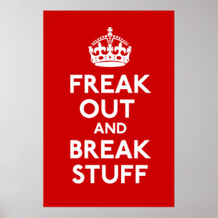 Parodieafdrukken maken en breken poster