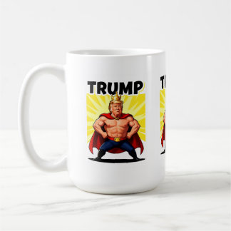 Parodische superheld Trump karikatuur Koffiemok