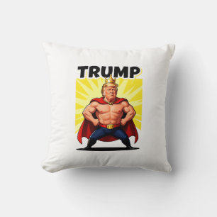 Parodische superheld Trump karikatuur Kussen