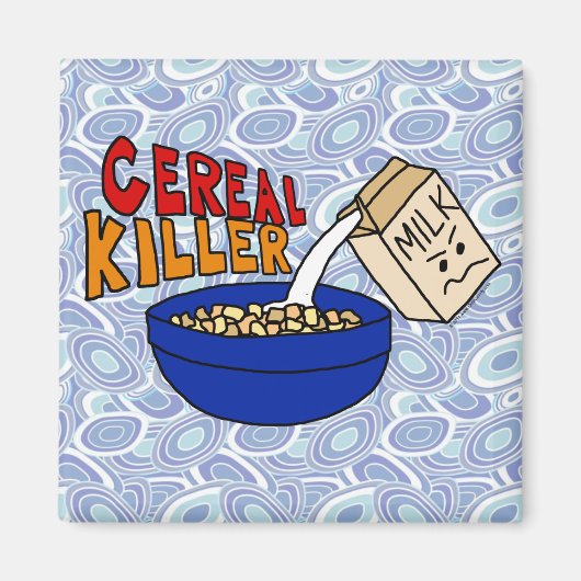 Parody Cereal Killer Breakfast Food Humor Magneet (Voorkant)
