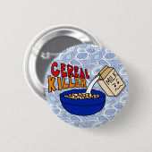 Parody Cereal Killer Breakfast Food Humor Ronde Button 5,7 Cm (Voorkant /achterkant)