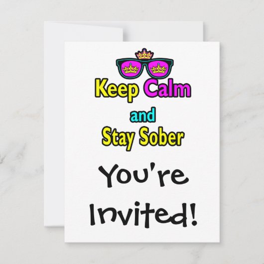 Parody Crown-zonnebrillen houden kalm en blijven z Kaart (Voorkant)