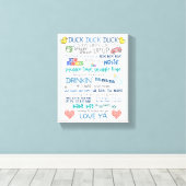 Parody jay stil bob grappig baby canvas afdruk (Insitu (Houten vloer))