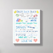 Parody jay stil bob grappig baby canvas afdruk (Voorkant)