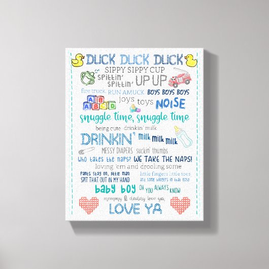 Parody jay stil bob grappig baby canvas afdruk (Voorkant)