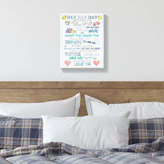 Parody jay stil bob grappig baby canvas afdruk (Insitu (Slaapkamer))