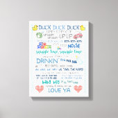 Parody nursery art baby jay stil bob lied canvas afdruk (Voorkant)