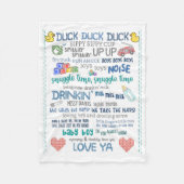 Parody nursery art baby jay stil bob lied fleece deken (Voorkant)