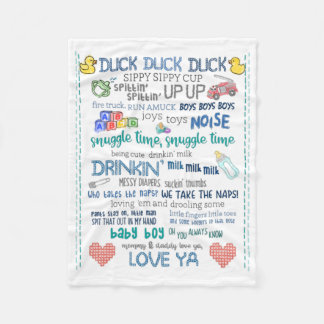 Parody nursery art baby jay stil bob lied fleece deken