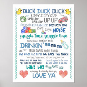 Parody nursery art baby jay stil bob lied poster