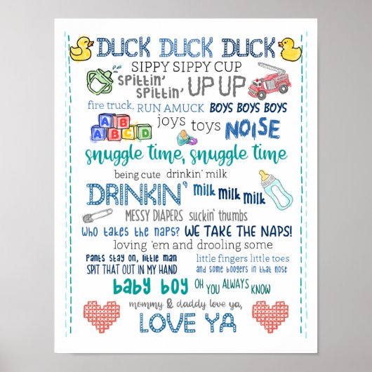 Parody nursery art baby jay stil bob lied poster (Voorkant)