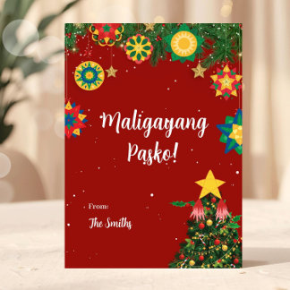 Parol Maligayang Pasko Filipino Christmas Card Feestdagenkaart