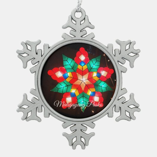 Parol Snowflake Framed Ornament (Voorkant)