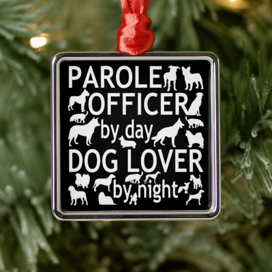 Parole Officer houdt van honden Metalen Ornament (Boom)