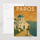 Paros Greece Dreamy Briefkaart (Voorkant / Achterkant)