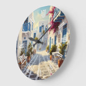 Paros Greece Islands Travel Watercolor  Grote Klok (Hoek)