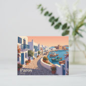 Paros Griekenland Briefkaart (Staand voorkant)