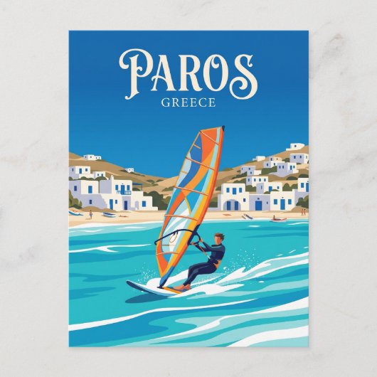 Paros Griekenland Briefkaart (Voorkant)